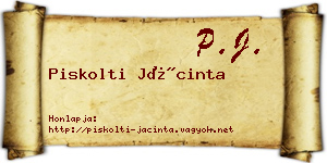 Piskolti Jácinta névjegykártya